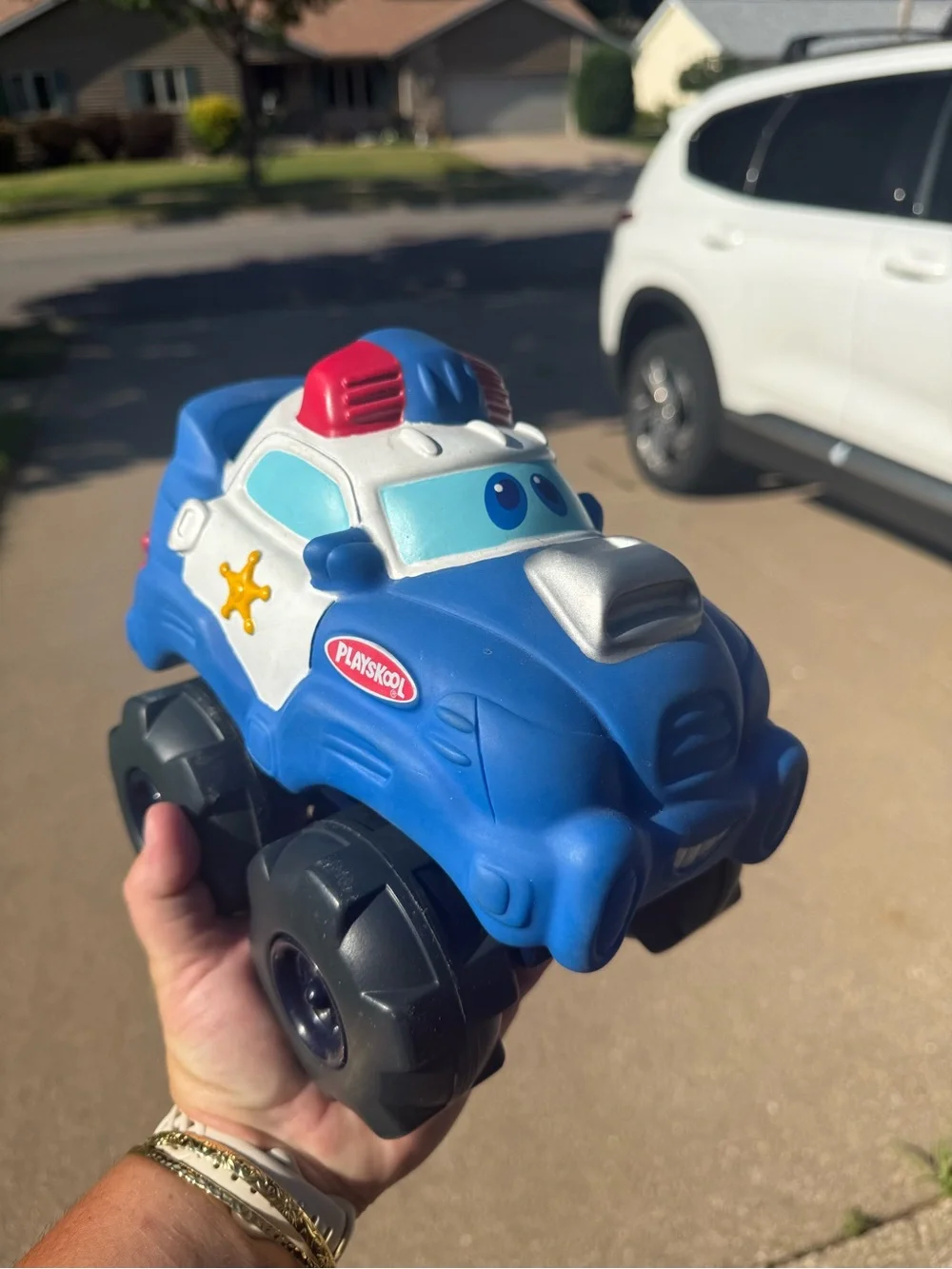 Vintage 2002 Tonka Playskool Cushy Cruisin' Police Car, bus & fire truck